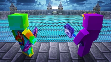 2 Minecraft Pros VS 1000 Hunters