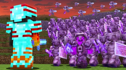 SOLO Player VS 1001 Minecraft Hunters